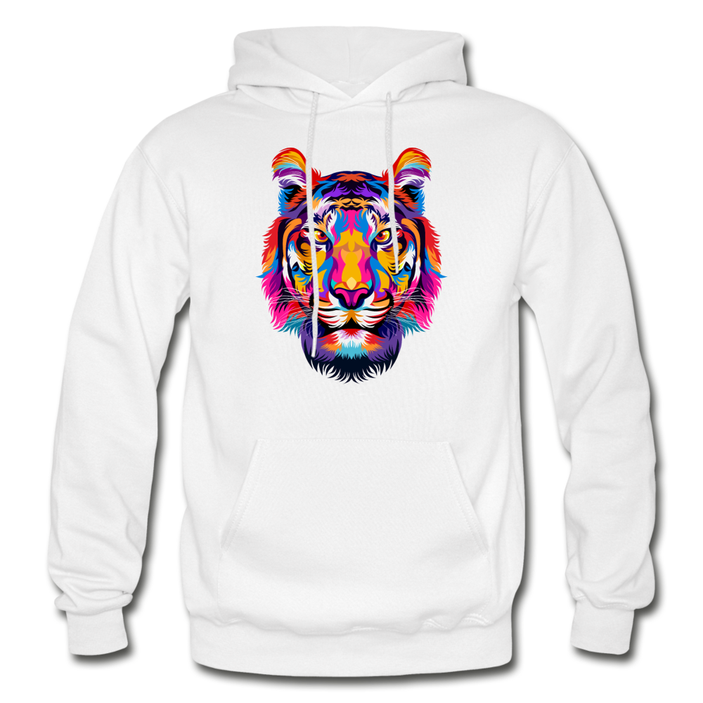 Colorful Tiger Hoodie - white