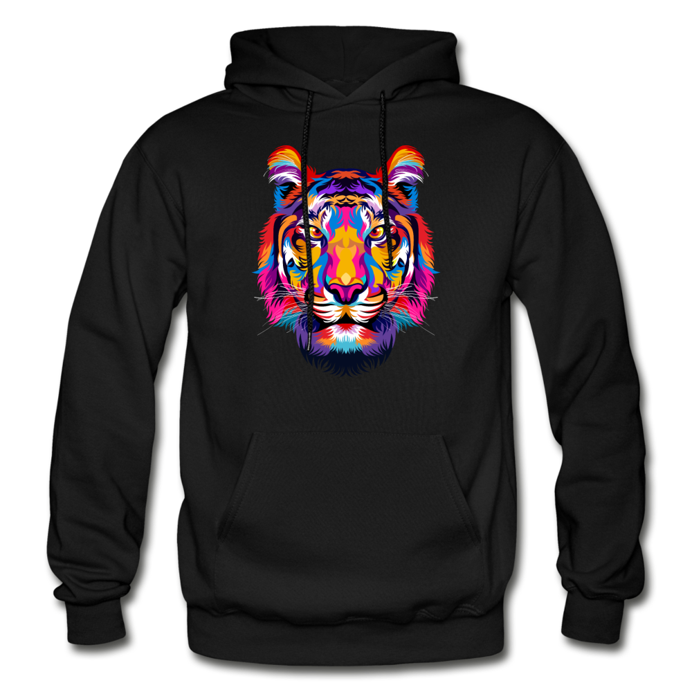 Colorful Tiger Hoodie - black
