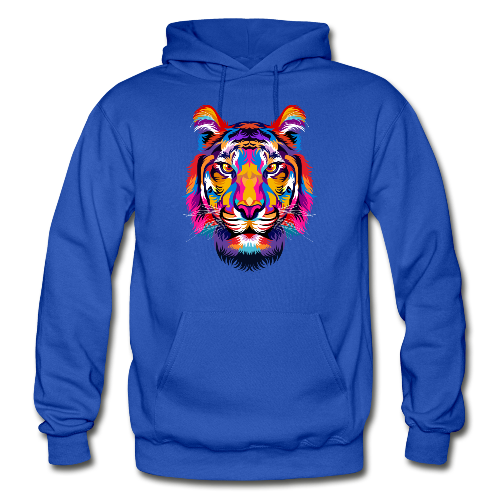 Colorful Tiger Hoodie - royal blue