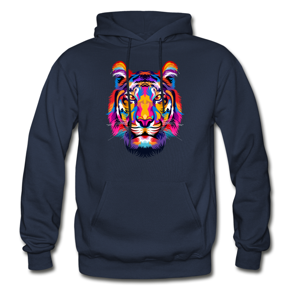 Colorful Tiger Hoodie - navy