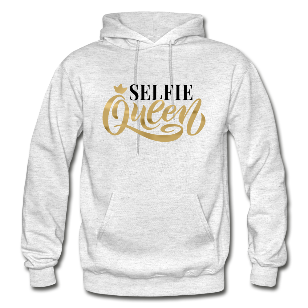 Selfie Queen Hoodie - light heather gray