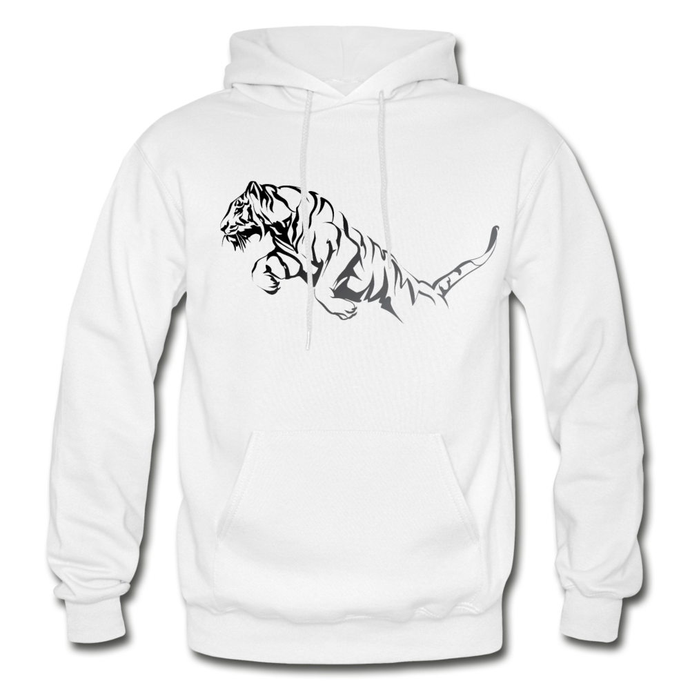 Tribal Maori Tiger Hoodie - white