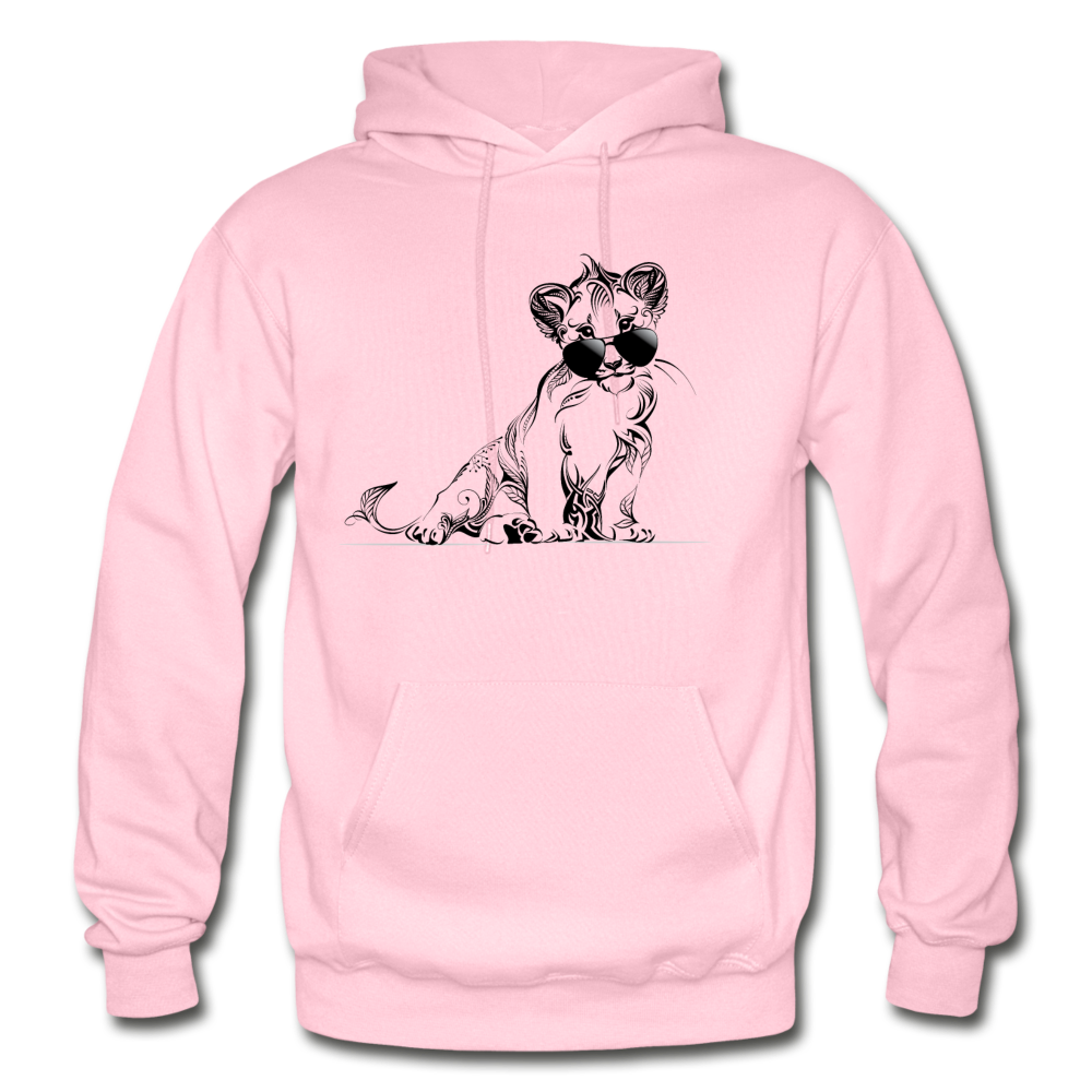 Lion Cub Sunglasses Hoodie - light pink