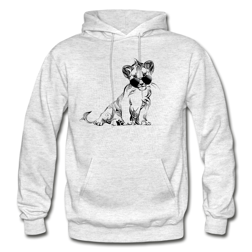 Lion Cub Sunglasses Hoodie - light heather gray
