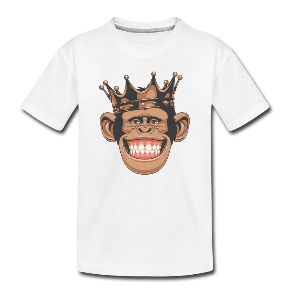 Monkey Crown Kids T-Shirt - white