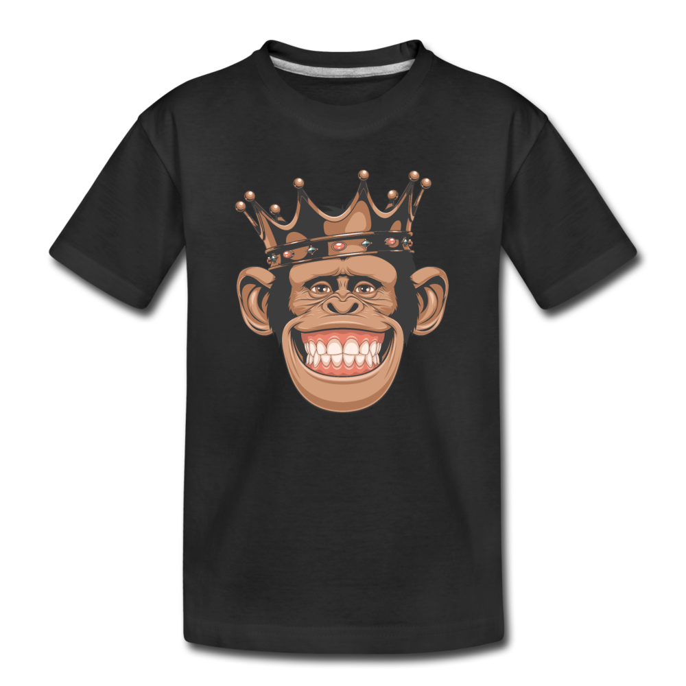 Monkey Crown Kids T-Shirt - black