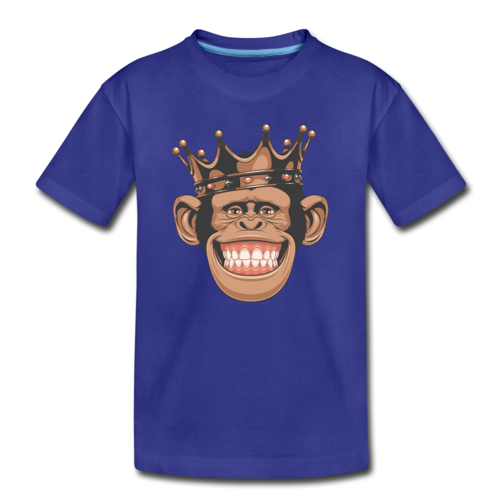 Monkey Crown Kids T-Shirt - royal blue