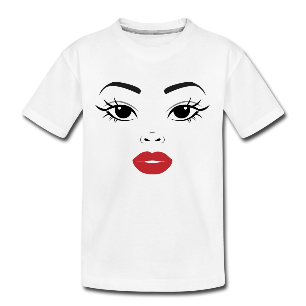 Girl Face Kids T-Shirt - white