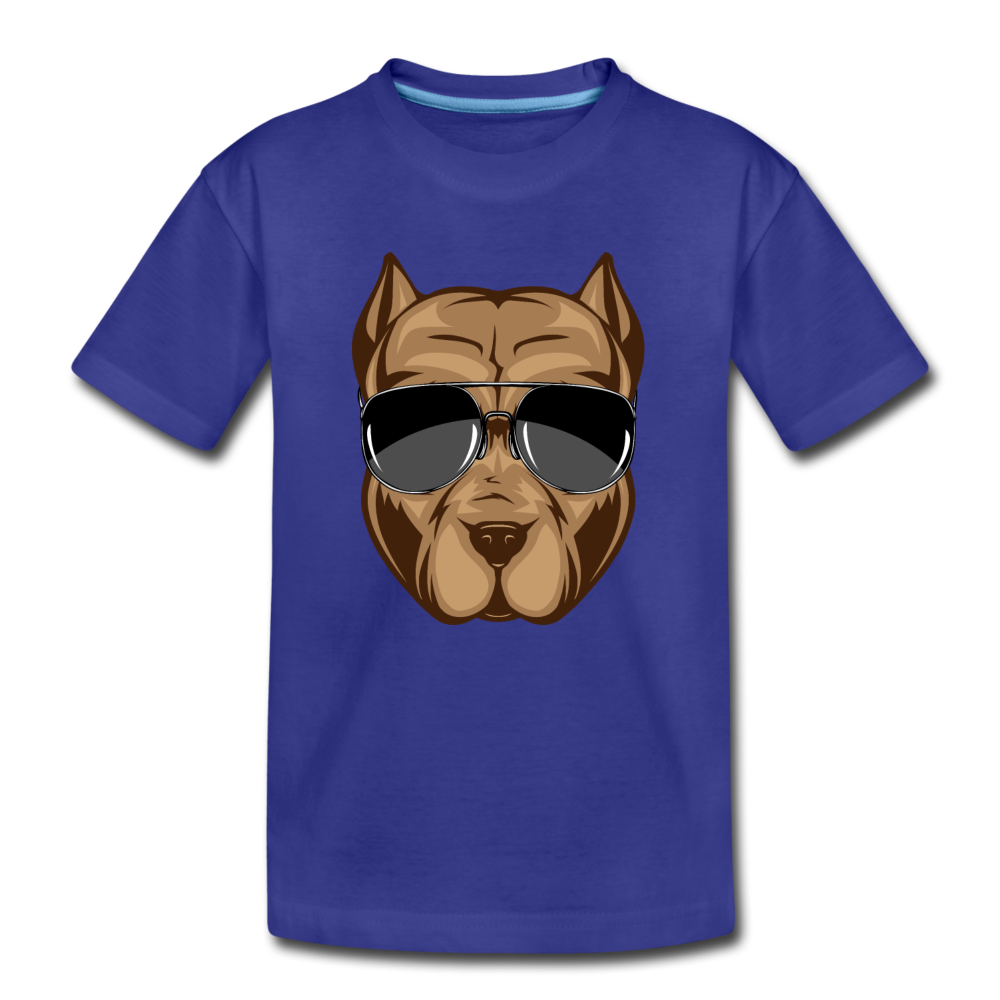 Cool Dog Sunglasses Kids T-Shirt - royal blue