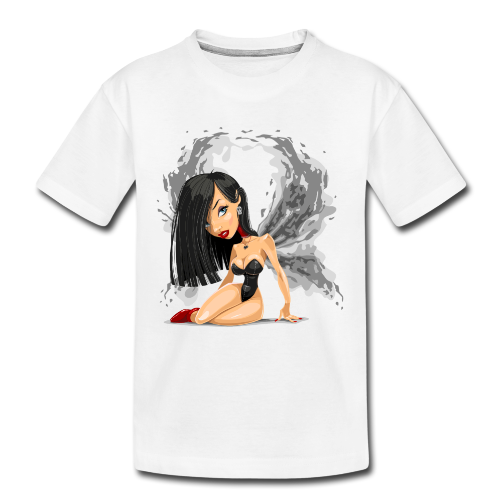 Fairy Girl Cartoon Kids T-Shirt - white