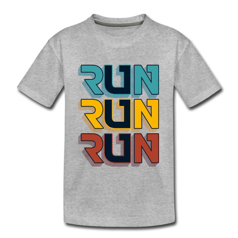 Run Kids T-Shirt - heather gray