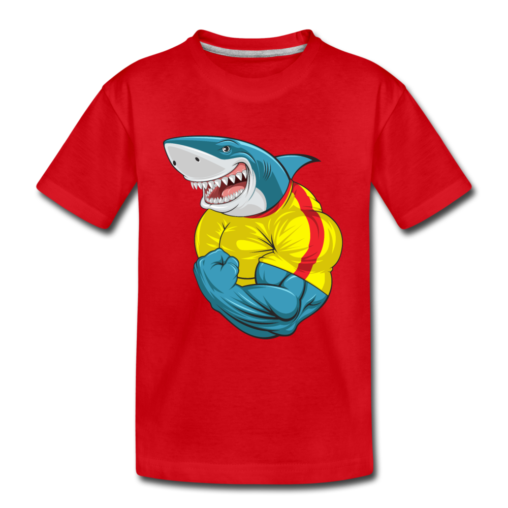 Buff Shark Kids T-Shirt - red