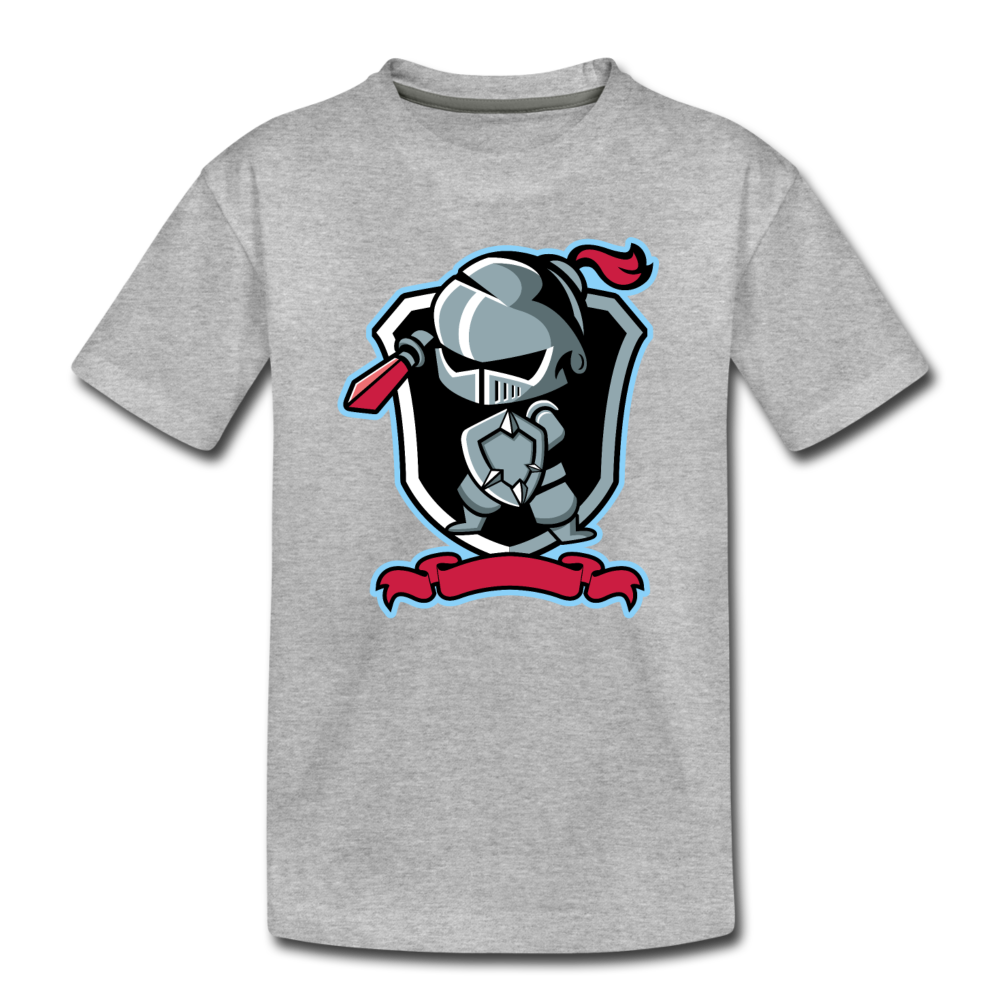 Knight cartoon Kids T-Shirt - heather gray