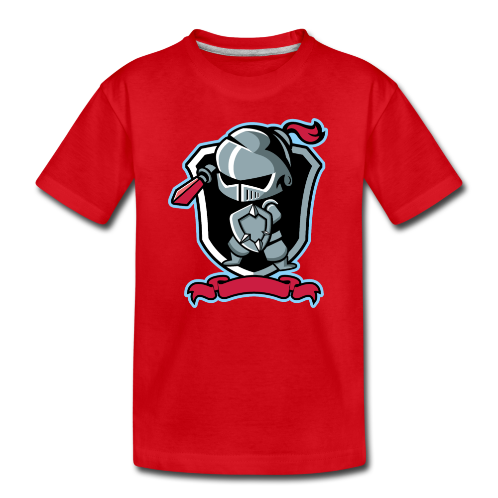 Knight cartoon Kids T-Shirt - red