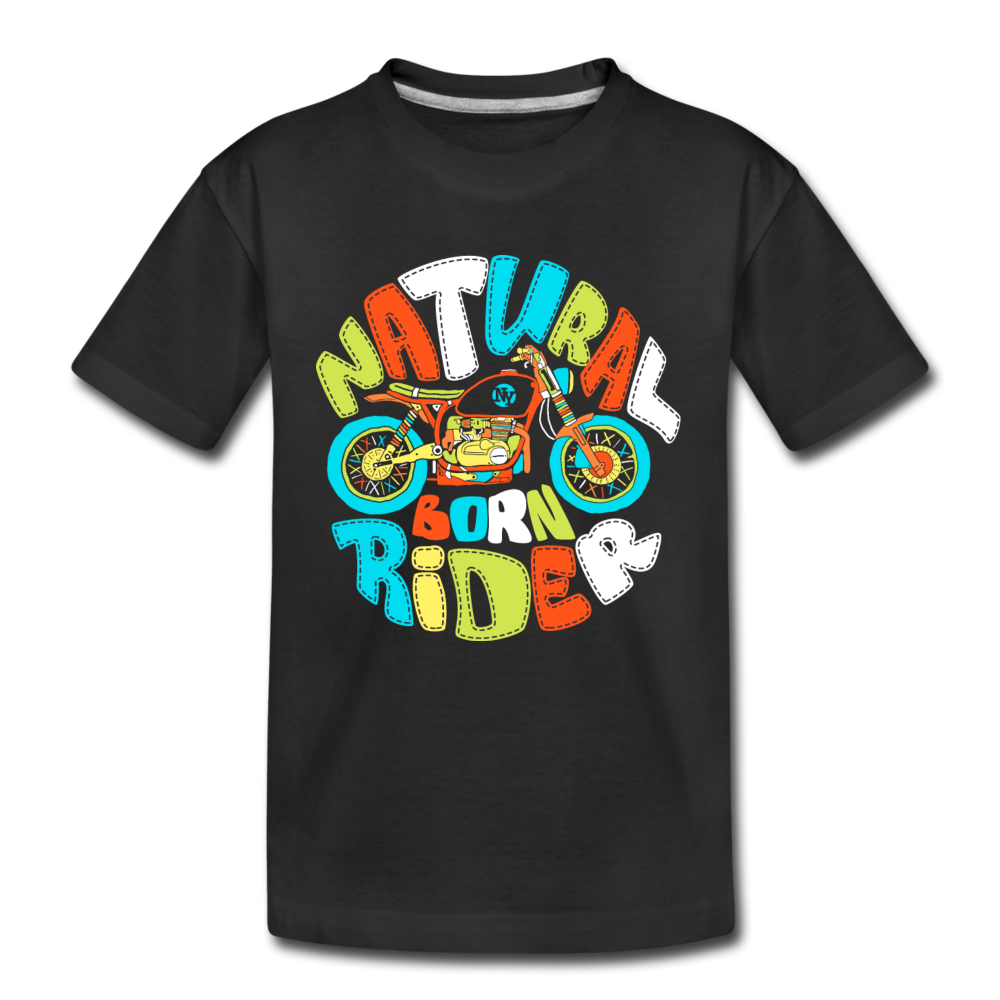 Natural Born Rider Kids T-Shirt - black