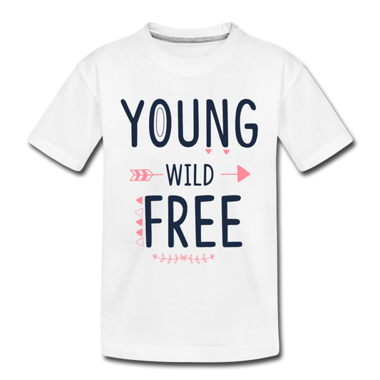 Young Wild & Free Kids T-Shirt - white
