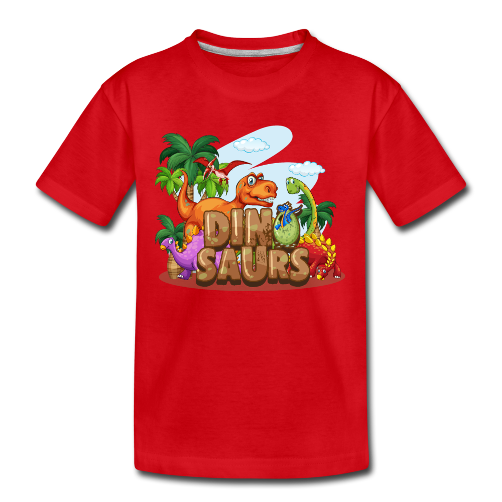 Dinosaurs Kids T-Shirt - red