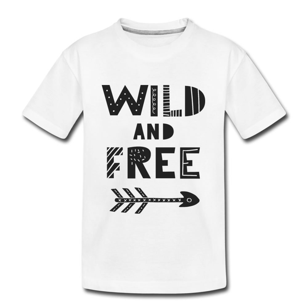 Wild and Free Kids T-Shirt - white