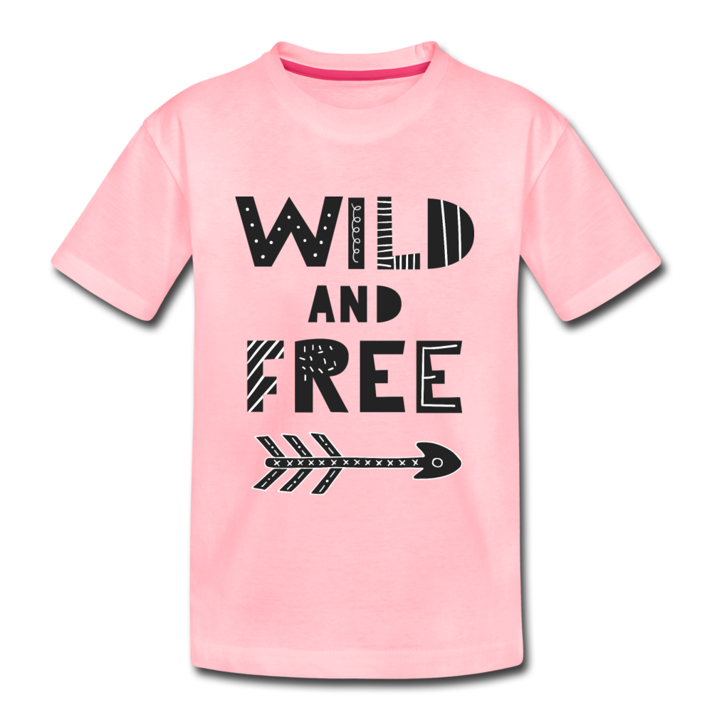 Wild and Free Kids T-Shirt - pink