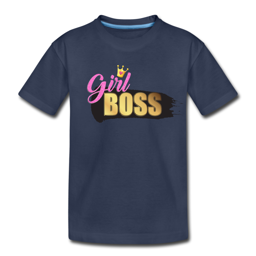 Girl Boss Kids T-Shirt - navy