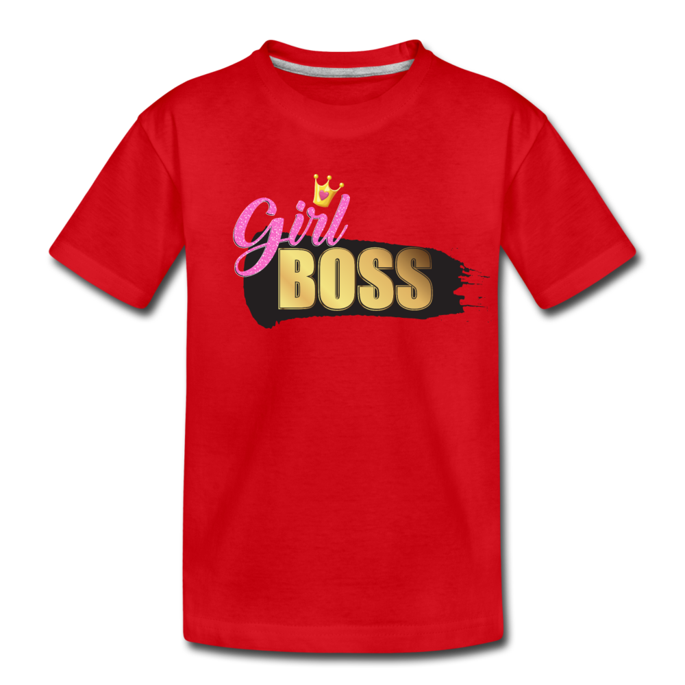 Girl Boss Kids T-Shirt - red