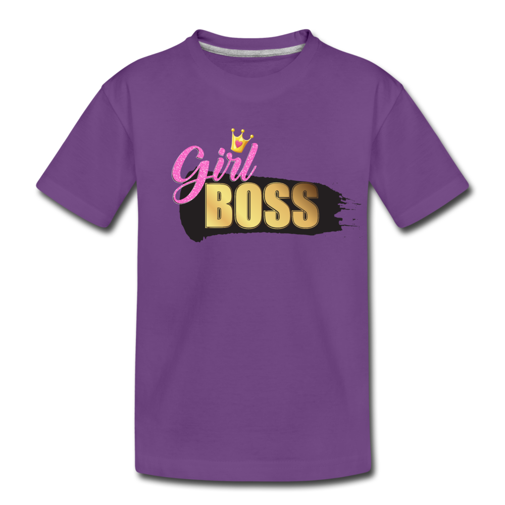 Girl Boss Kids T-Shirt - purple