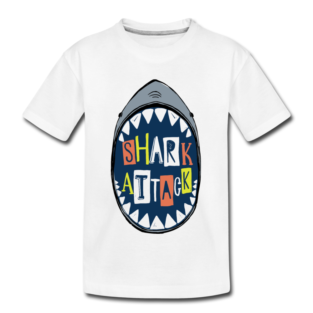 Shark Attack Kids T-Shirt - white