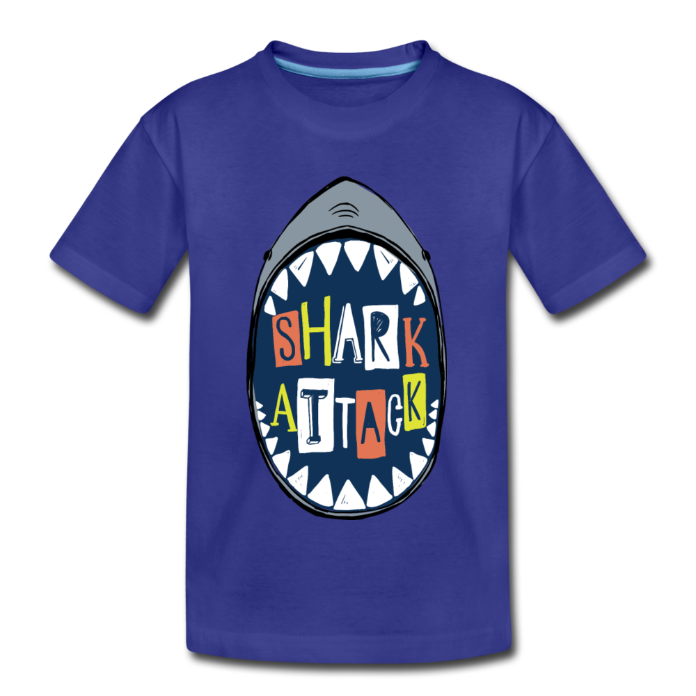 Shark Attack Kids T-Shirt - royal blue