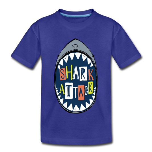 Shark Attack Kids T-Shirt - royal blue