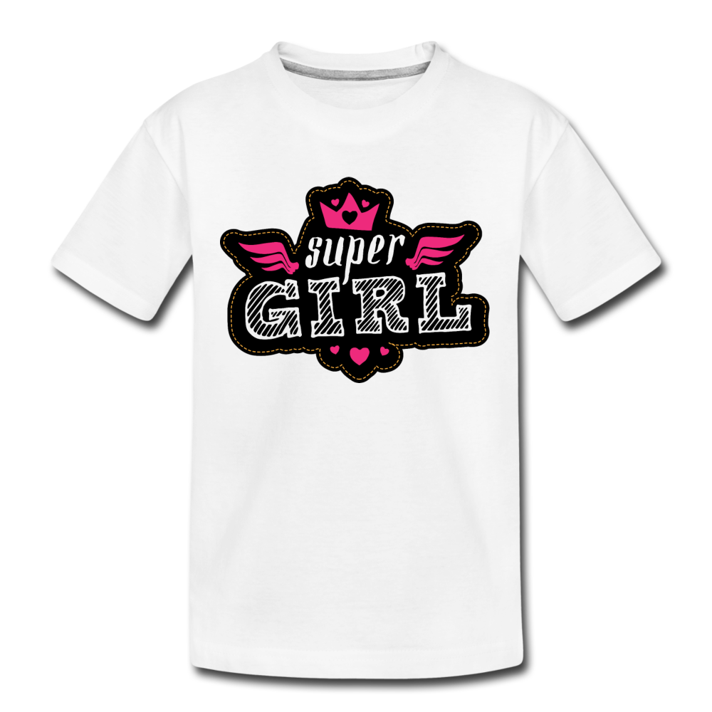 Super Girl Kids T-Shirt - white