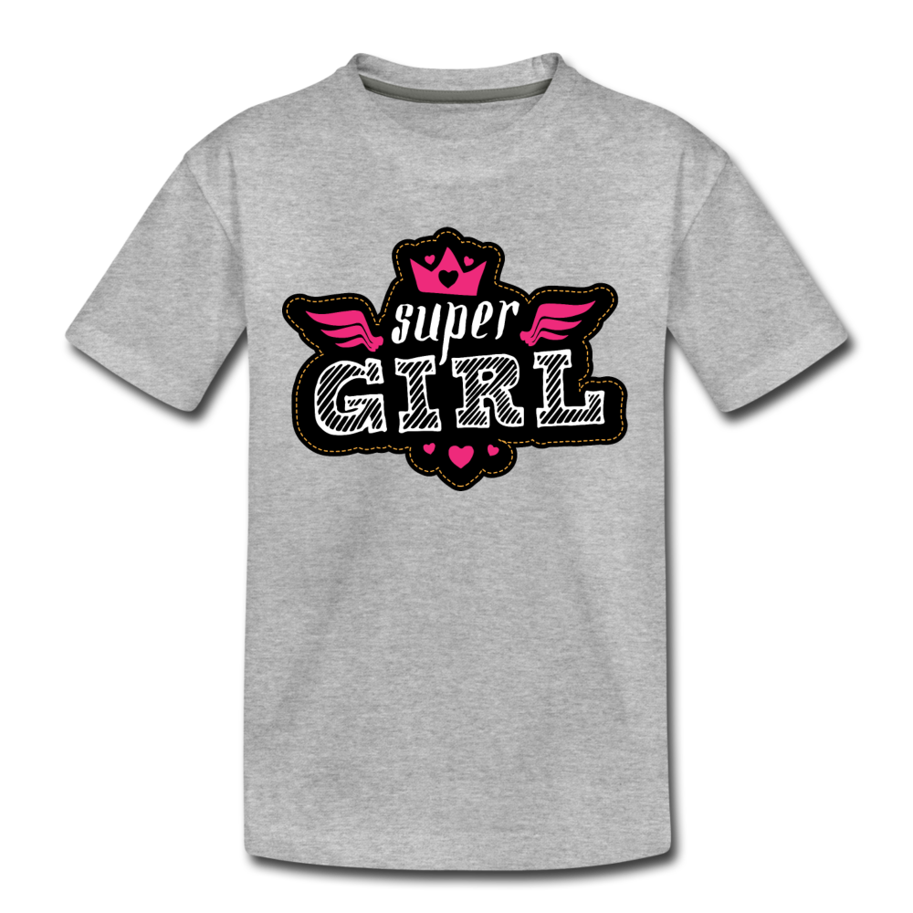 Super Girl Kids T-Shirt - heather gray