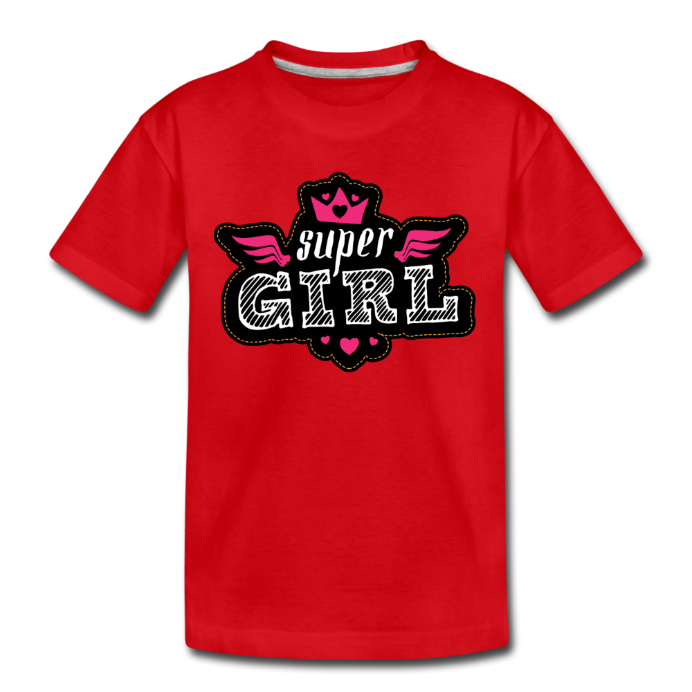 Super Girl Kids T-Shirt - red