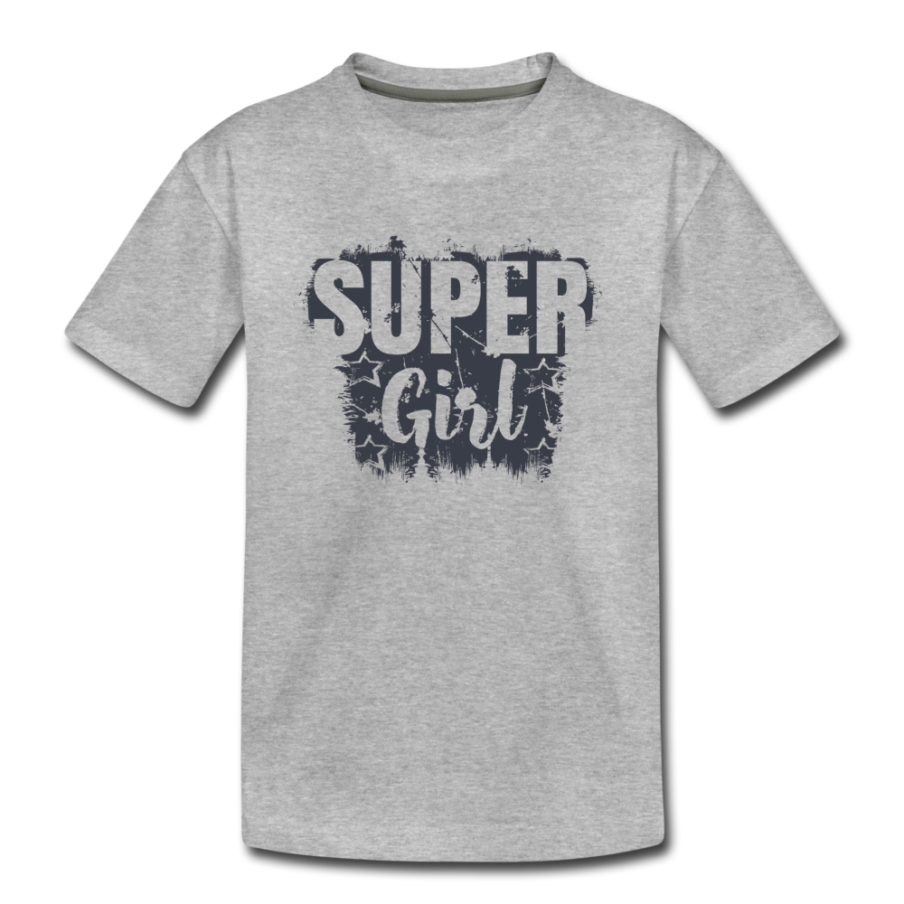 Super Girl Kids T-Shirt - heather gray