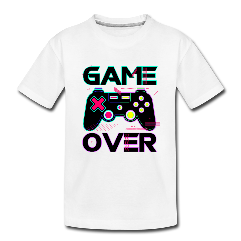 Game Over Gamer Kids T-Shirt - white