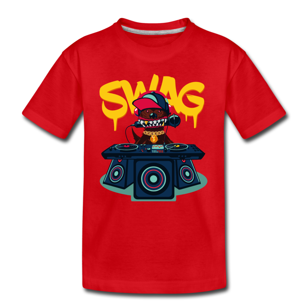 Swag DJ Kids T-Shirt - red