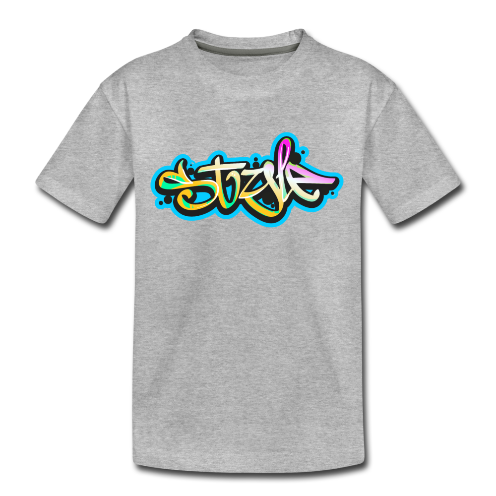 Style Graffiti Kids T-Shirt - heather gray