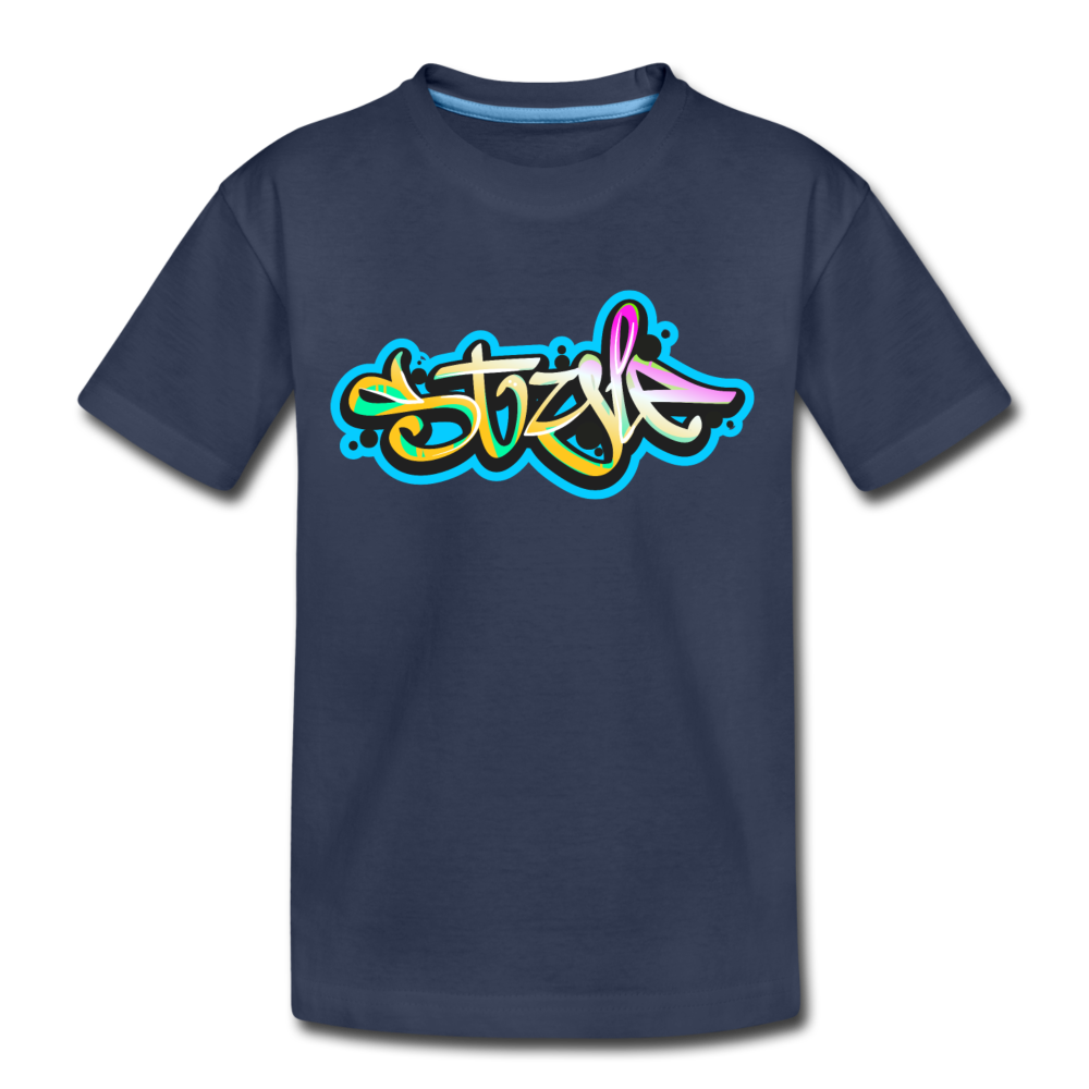 Style Graffiti Kids T-Shirt - navy