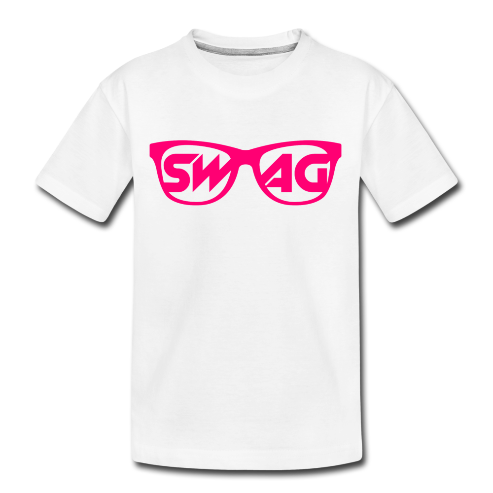 Swag Sunglasses Kids T-Shirt - white