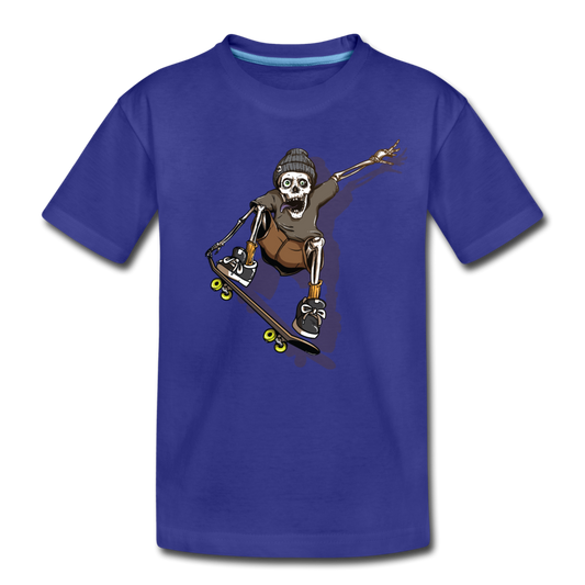 Skeleton Skater Kids T-Shirt - royal blue