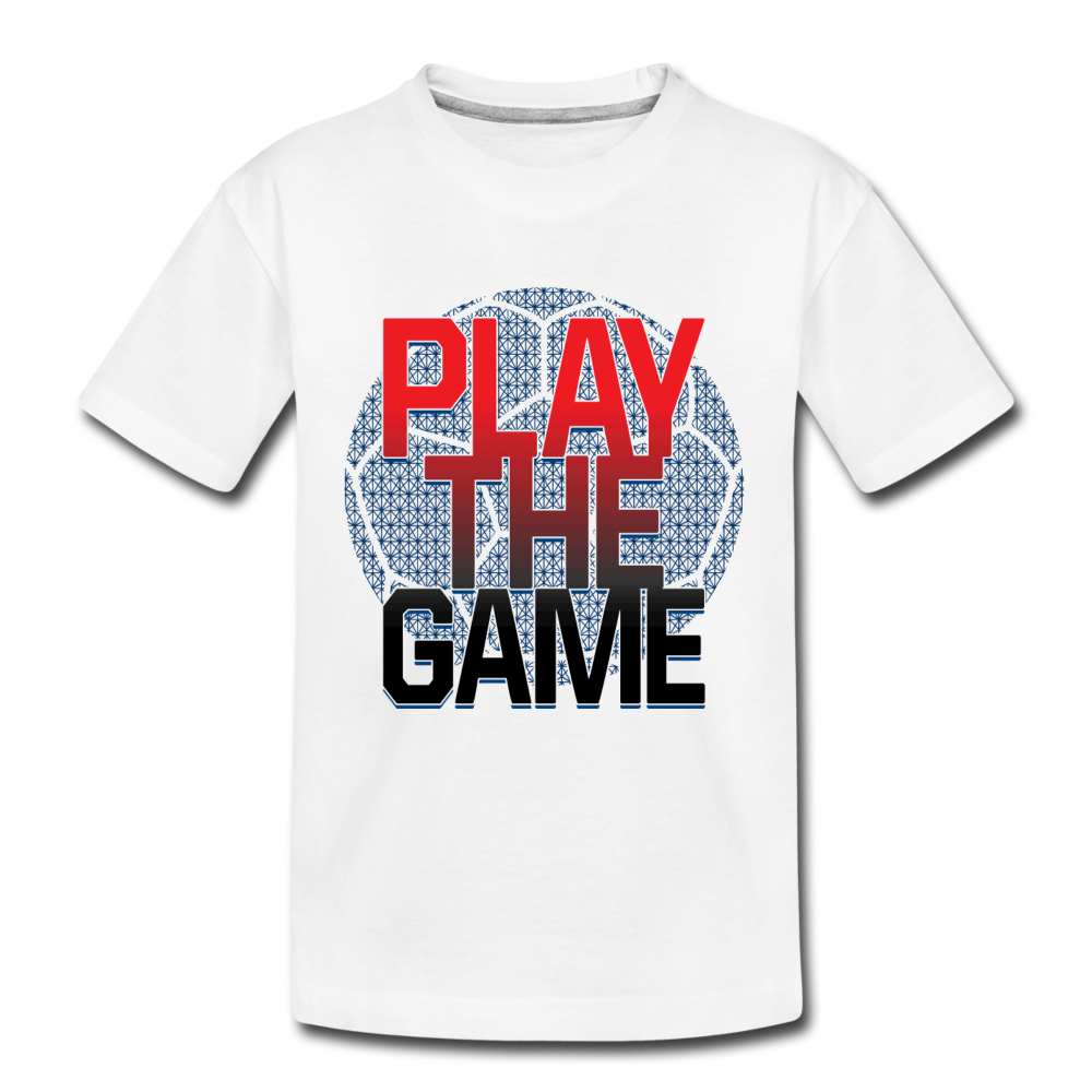 Play the Game Soccer Kids T-Shirt - white
