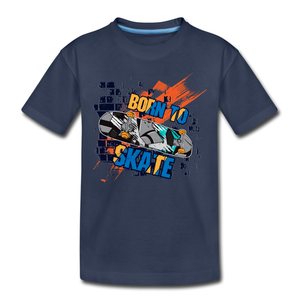Born to Skate Kids T-Shirt - navy