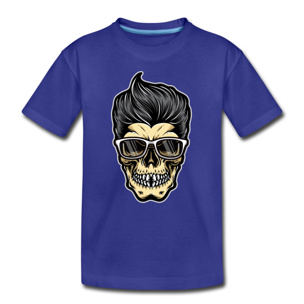 Cool Skeleton Hair Kids T-Shirt - royal blue