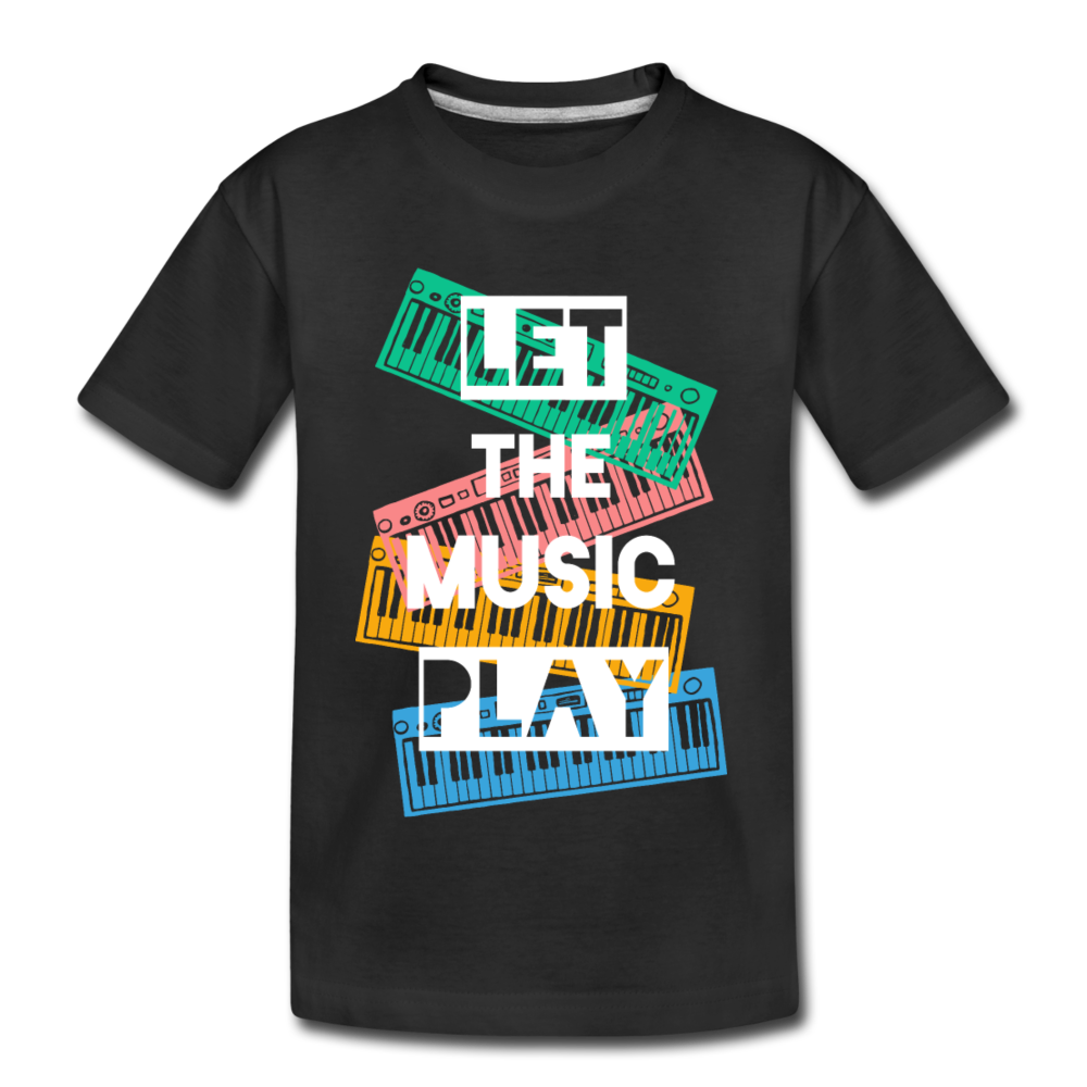 Let the Music Play Kids T-Shirt - black