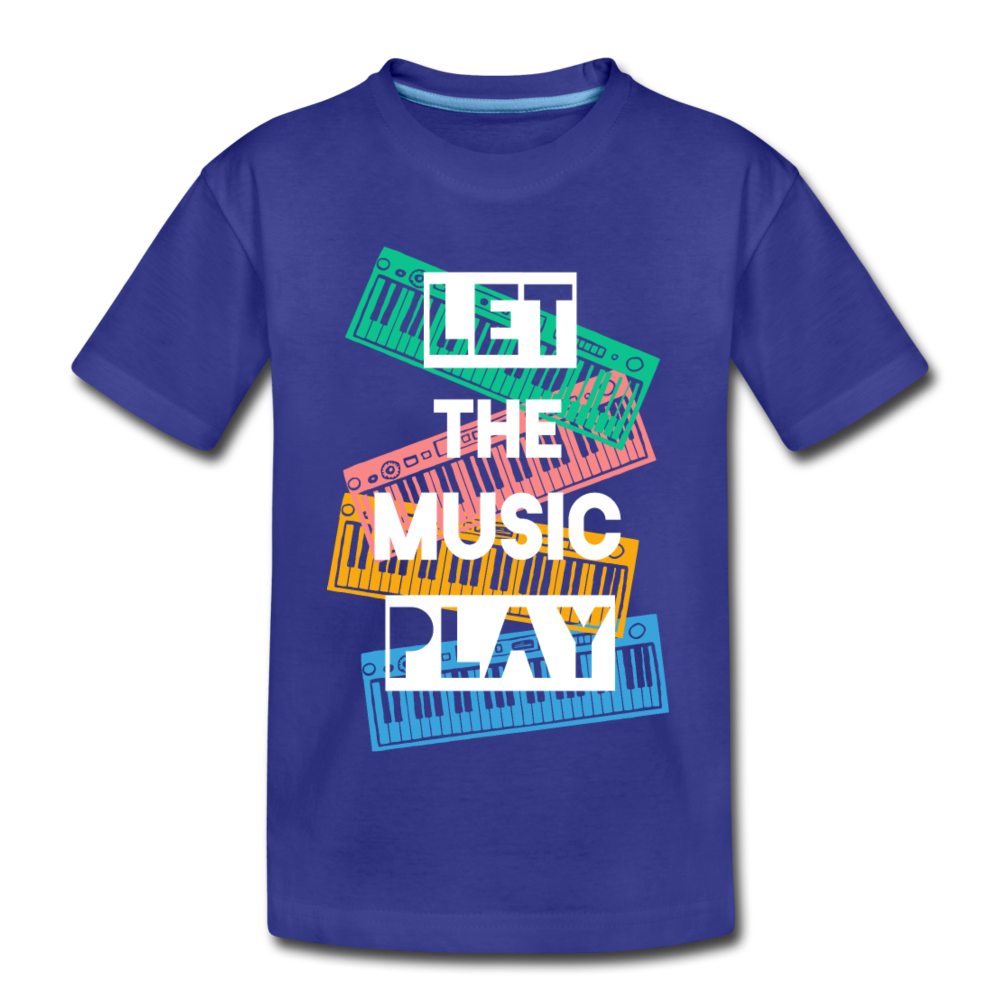 Let the Music Play Kids T-Shirt - royal blue