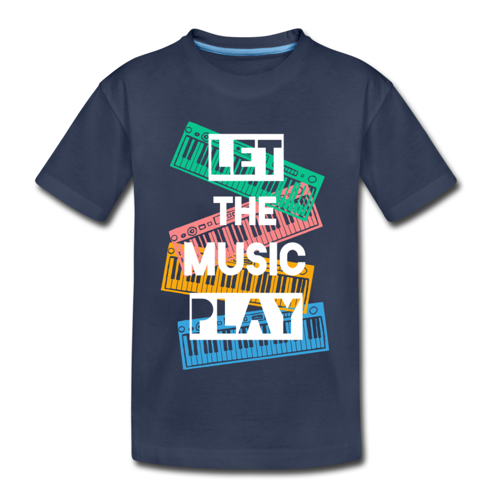 Let the Music Play Kids T-Shirt - navy