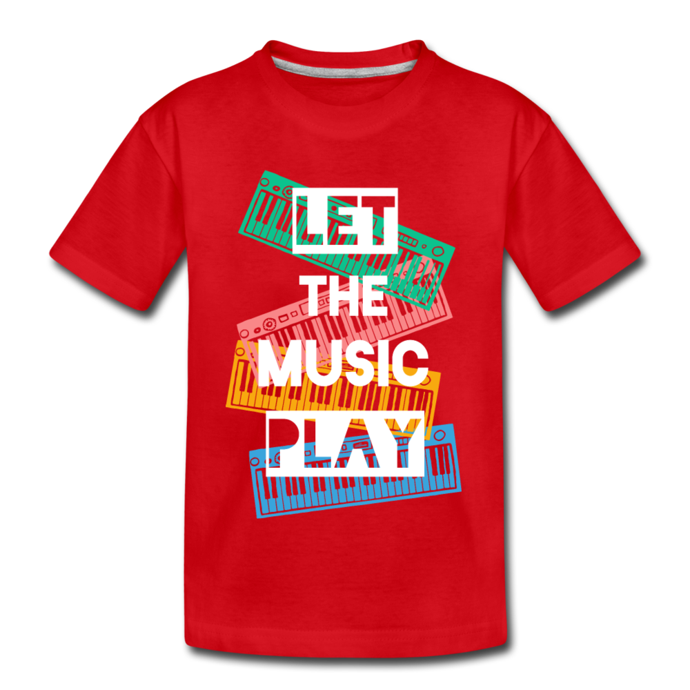 Let the Music Play Kids T-Shirt - red