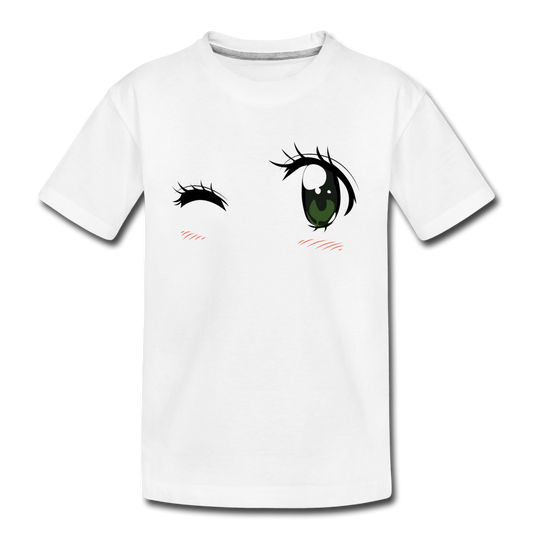 Winking Eyes Kids T-Shirt - white