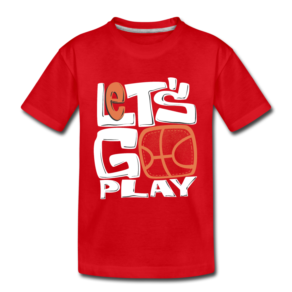 Let's Go Play Kids T-Shirt - red