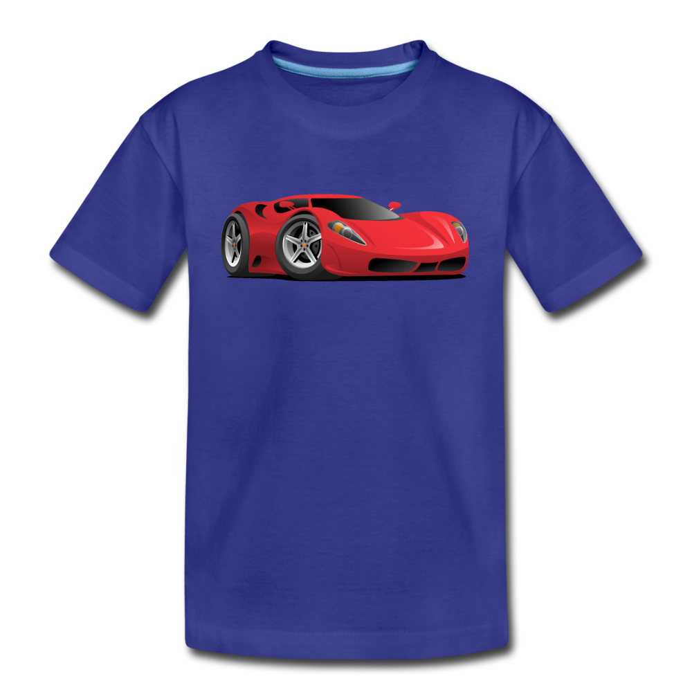 Red Sports Car Kids T-Shirt - royal blue