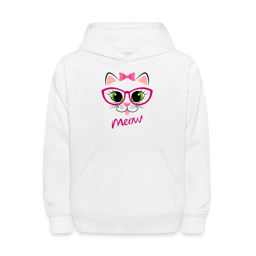 Meow Kids Hoodie - white